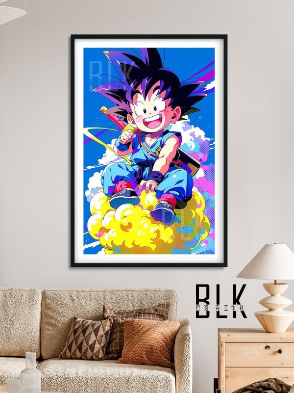 【海外代購】巴洛克 《炫彩小悟空》七龍珠悟空超級賽亞人Dragon Ball卡卡洛特動漫二次元裝飾畫 