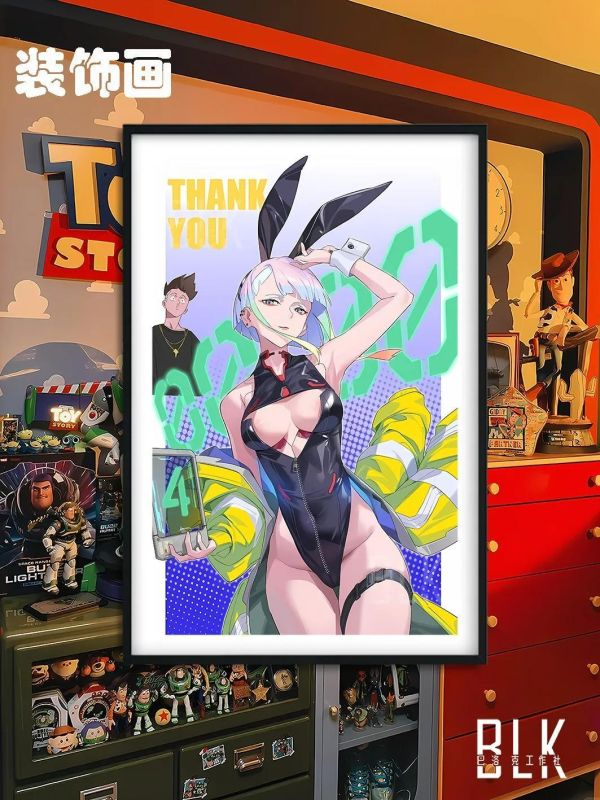 【海外代購】巴洛克 《兔女郎露西》賽博朋克邊緣行者裝飾畫冰箱貼 