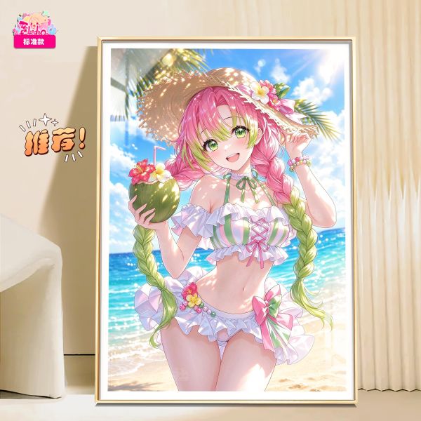 【海外代購】阿喵畫社 夏日晴空 甘露寺蜜璃 新品12K超清主題裝飾畫週邊 午睡毛毯 冰箱貼 