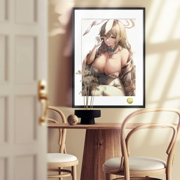 【海外代購】皇呱 《兔女郎女僕》蔚藍檔案室笠朱音裝飾畫 午睡毯 地毯