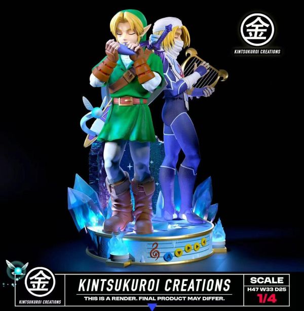 【預定】KINTSUKUROI CREATIONS 林克與希克 1/4雙人場景雕像 