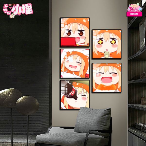 【海外代購】阿喵畫社 乾物妹小埋 五宮格背景牆異形牆面卡磚 