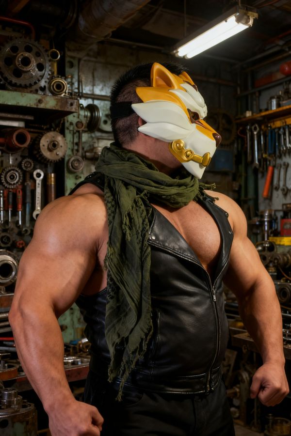 【海外代購】柴丼設計 虎頭面具 