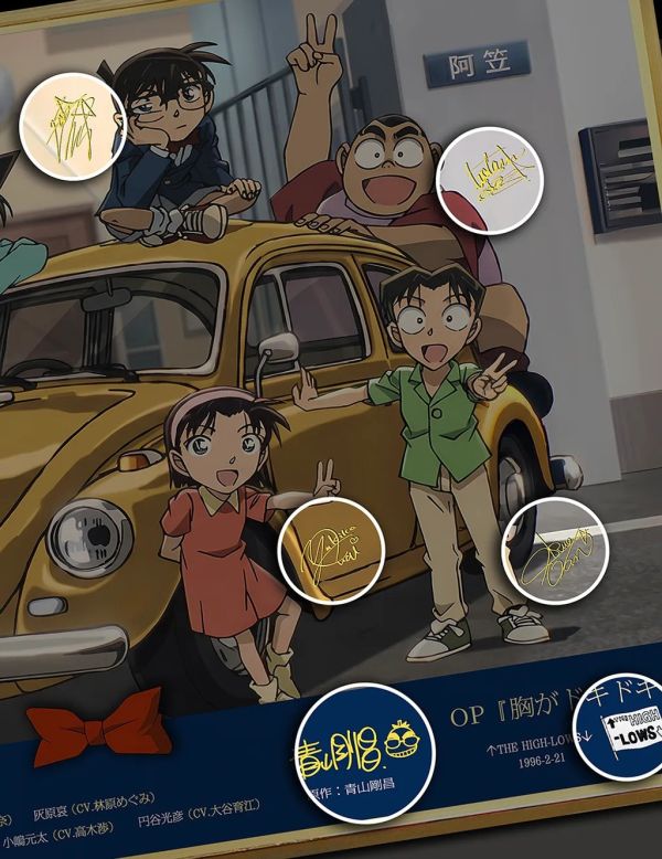 【海外代購】千鳥社 《柯南主題曲合影 聲優》名偵探柯南30週年裝飾畫 