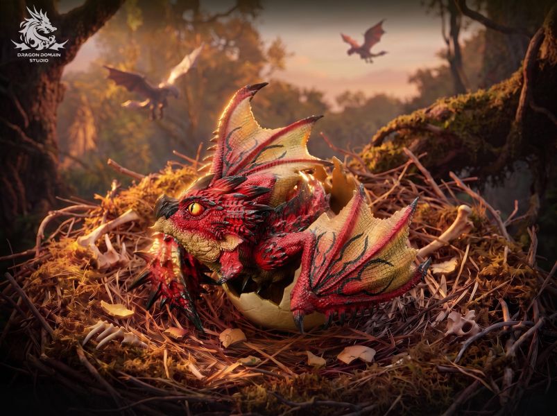 【預定】Dragon Realm 高級私人訂製 初生龍蛋系列 雄火龍— 亞種蒼火龍— 稀有個體銀火龍 雌火龍— 亞種櫻火龍— 稀有個體金火龍 