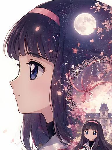 【海外代購】巴洛克 《知世剪影》百變小櫻小狼木之本櫻魔卡少女櫻庫洛牌動漫裝飾畫冰箱貼 