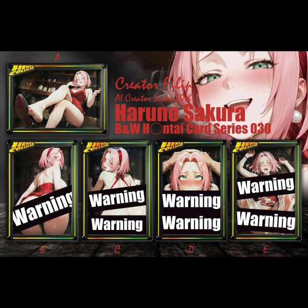 【海外代購】黑白畫映 B&W AI Creator系列桌面裝飾卡磚第三十彈 春野櫻 