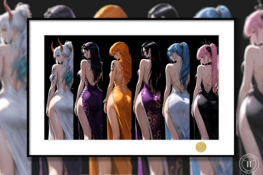 【海外代購】H2工作室 《背影女團》海賊王裝飾畫 