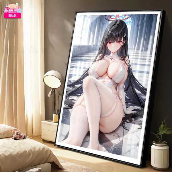 【海外代購】阿喵畫社 白絲 殿堂調月莉音 8k主題高清裝飾畫 