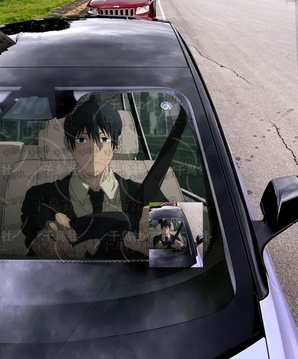 【海外代購】千鳥社 《汽車前擋遮陽—瑪奇瑪與早川秋》 二次元汽車遮陽防曬前擋開車瑪奇瑪早川秋鏈鋸人惡魔獵人 