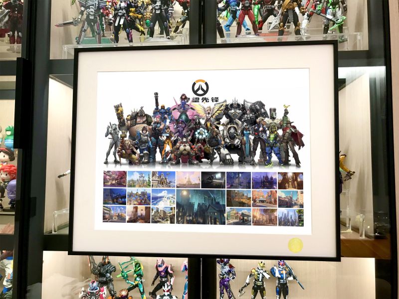 【海外代購】星空 《初代守望先鋒》ow大錘dva獵空overwatch裝飾畫 