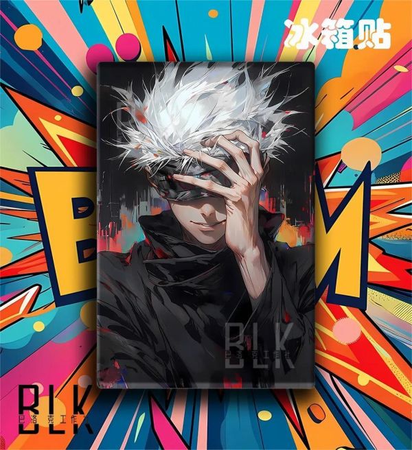 【海外代購】巴洛克 《黑衣五條悟》咒術回戰Gojo裝飾畫冰箱貼 