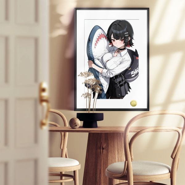 【海外代購】皇呱 《可愛萌妹艾蓮‧喬第二彈》 絕區零鯊魚女僕可愛萌妹艾蓮‧喬週邊裝飾畫 午睡毯 地毯 