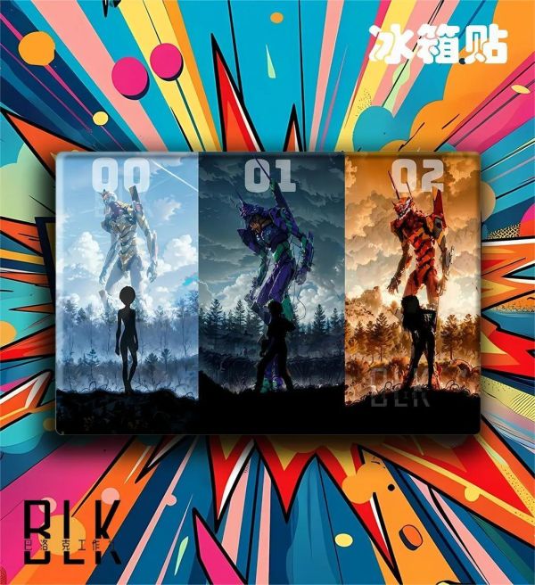 【海外代購】巴洛克 《EVA機甲》天鷹戰士綾波麗明日香裝飾畫冰箱貼 