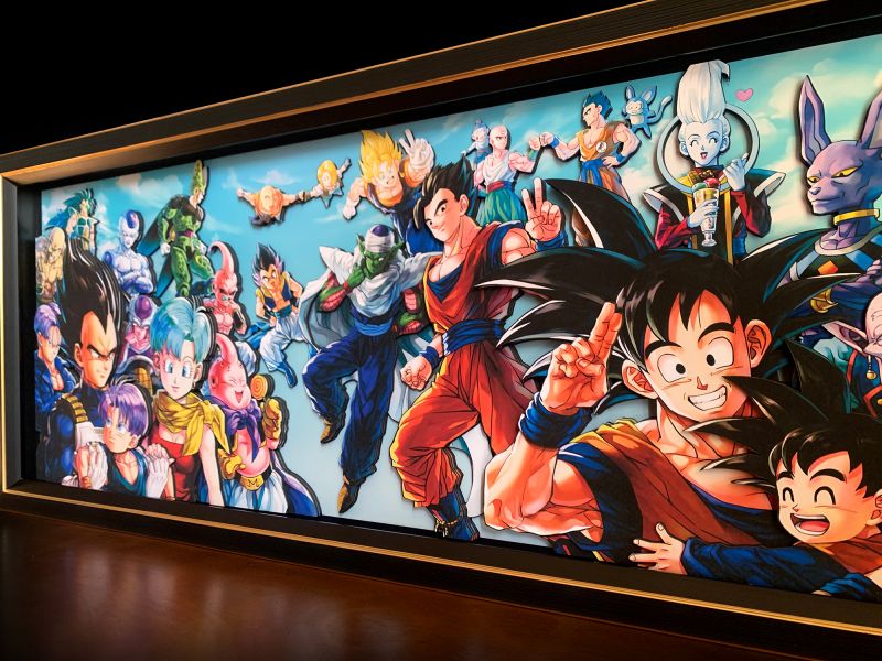【海外代購】【86*36CM】神秘畫廊 龍珠超完結紀念版人物合集立體畫 3D紙藝 