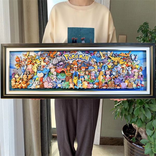 【海外代購】【34*94CM】KALA HOME 初代151只 小智皮卡丘 立體畫01 