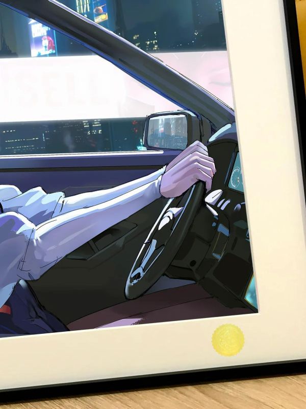 【海外代購】星空 《車手露西》賽博朋克邊緣行者裝飾畫 