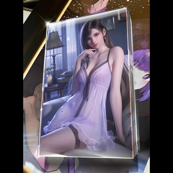 【海外代購】阿喵畫社 紫韻系列 蒂法第二彈展館級 8k超清精裱畫 滑鼠墊 午睡毛毯 收藏卡磚 冰箱貼 