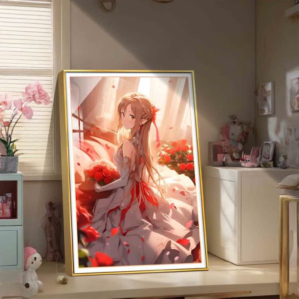 【海外代購】阿喵畫社 玫瑰之戀 禮服 亞絲娜 12k超清裝飾畫 