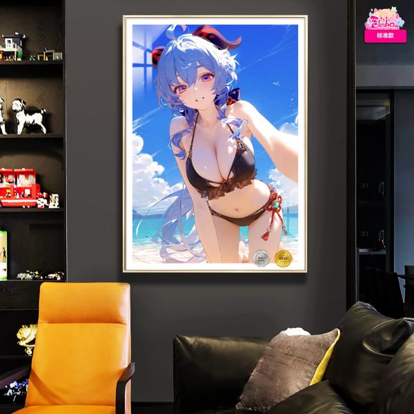 【海外代購】阿喵畫社 海景風情 甘雨 8k超大高清裝飾畫 