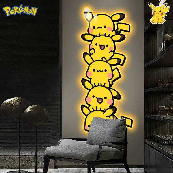 【海外代購】阿喵畫社 皮卡丘疊疊樂 寶可夢超長燈帶畫 