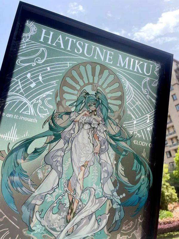 【海外代購】千鳥社《繆斯初音》初音未來繆斯女神透光裝飾畫 