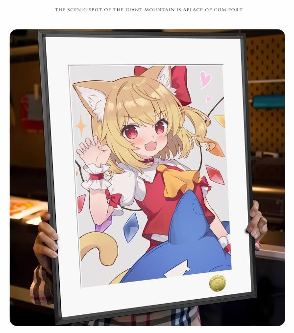【海外代購】皇呱《貓耳芙蘭》東方紅魔鄉超過495歲的吸血鬼裝飾畫 午睡毯 地毯 