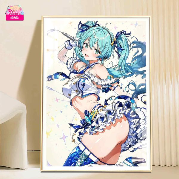 【海外代購】阿喵畫社 絕唱 初音未來 8k超大高清裝飾畫 午睡毛毯 床頭地墊 