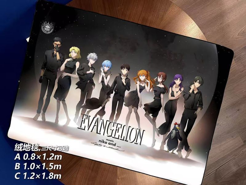 【海外代購】千鳥社 《EVA30週年聯名》 EVA30週年聯名新世紀福音戰士明日香綾波麗碇真嗣午睡毯地毯裝飾畫 