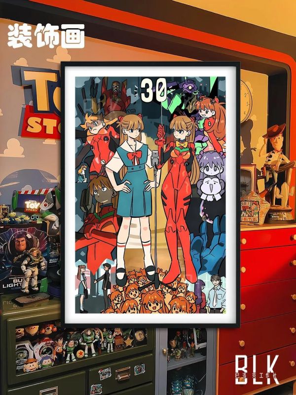 【海外代購】巴洛克《百變明日香》新世紀福音戰士裝飾畫冰箱貼 
