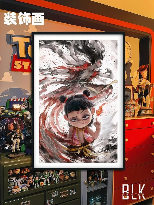 【海外代購】巴洛克 《哪吒/敖丙》魔童鬧海裝飾畫冰箱貼 