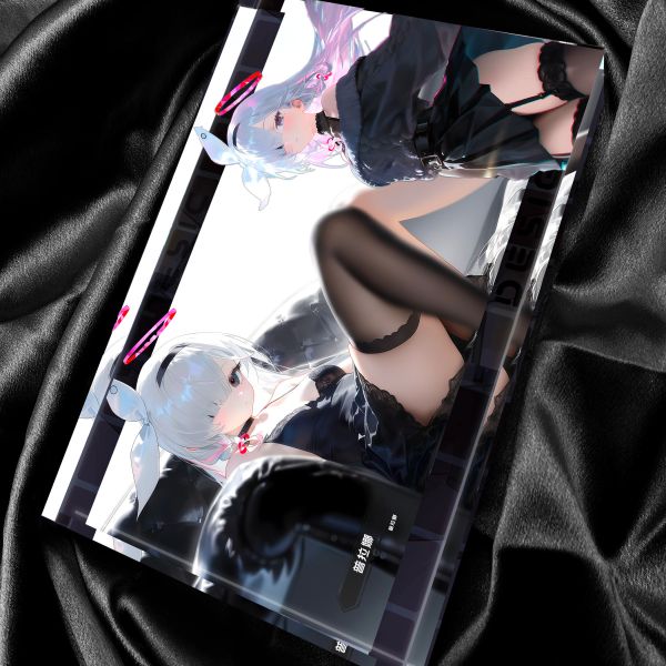 【海外代購】阿喵畫社 黑沙普拉娜 2cm大號雙層透明收藏透明磚 