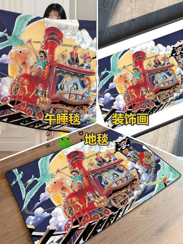 【海外代購】皇呱 《草帽大船團》海賊王找到傳說中的大祕寶裝飾畫 午睡毯 地毯 