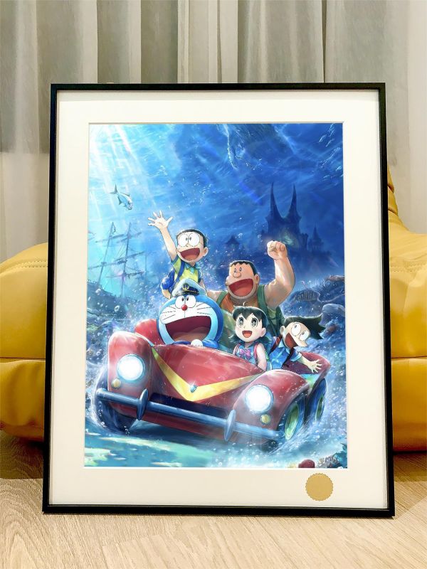 【海外代購】星空 《哆啦水世界》哆啦A夢大雄靜香Doraemon機器貓小叮噹動畫裝飾畫 