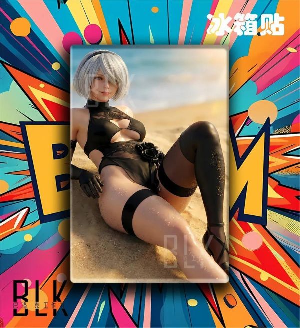 【海外代購】巴洛克《沙灘2B》尤尼哈尼爾機械紀元裝飾畫冰箱貼 