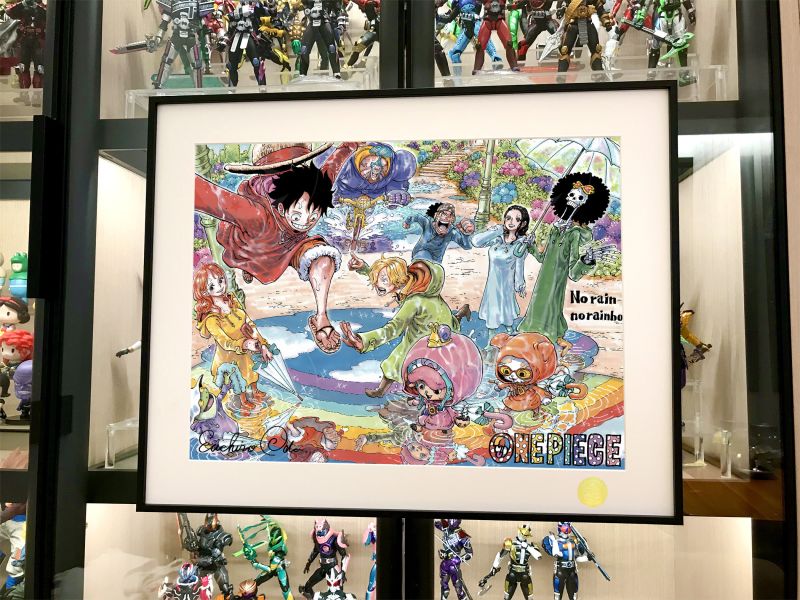 【海外代購】星空 《雨衣草帽團》海賊王路飛索隆娜美羅賓山治one piece動漫二次元裝飾畫 