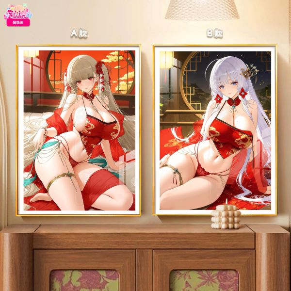 【海外代購】阿喵畫社 中式婚紗 可畏光輝雙聯 8k主題高清裝飾畫 午睡毛毯 護腕滑鼠墊 冰箱貼 
