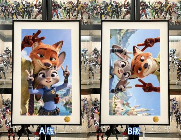 【海外代購】星空《動物城自拍A/B版》瘋狂動物城2Zootopia朱迪尼克裝飾畫 