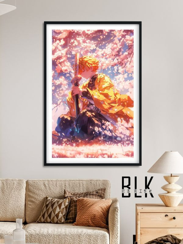 【海外代購】巴洛克 《我妻善逸》獪嶽鬼滅之刃無限城篇裝飾畫冰箱貼 