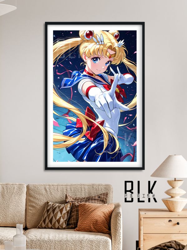 【海外代購】巴洛克  《水手月亮》Sailor Moon美少女戰士水兵月月野兔倩妮迪公主動漫裝飾畫冰箱貼 