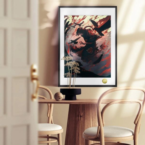 【海外代購】皇呱《烏鴉鼬神》火影忍者宇智波鼬烏鴉鼬神裝飾畫 午睡毯 地毯 