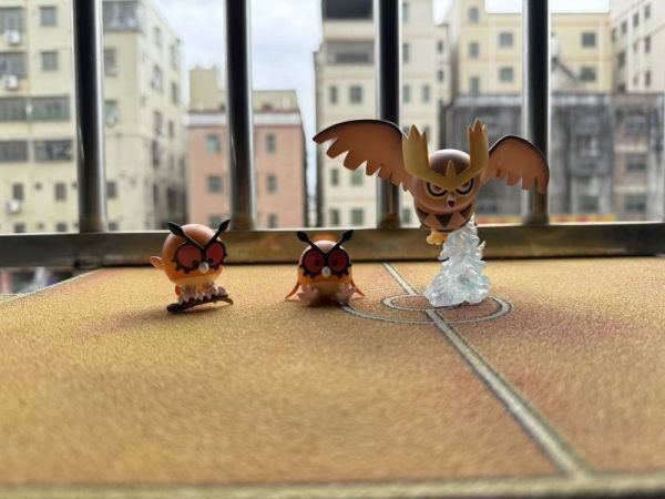 【海外代購】EC 寶可夢圖鑑1/20 貓頭鷹進化組（3隻一組） 