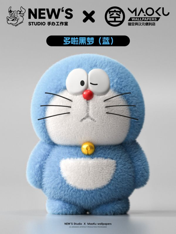 【預定】New’s 貓空壁紙 毛絨藍胖子 哆啦A夢禮物擺件 