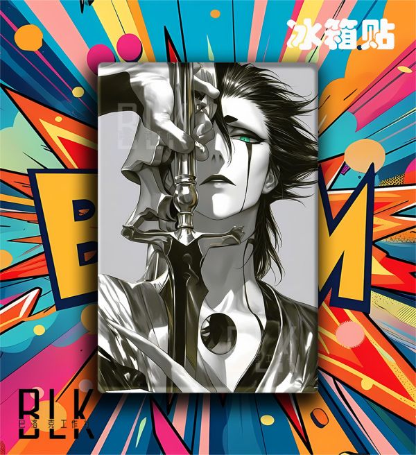 【海外代購】巴洛克 《暗黑烏爾齊奧拉》死神境界虛十刃葛力姆喬黑崎一護動漫裝飾畫冰箱貼 