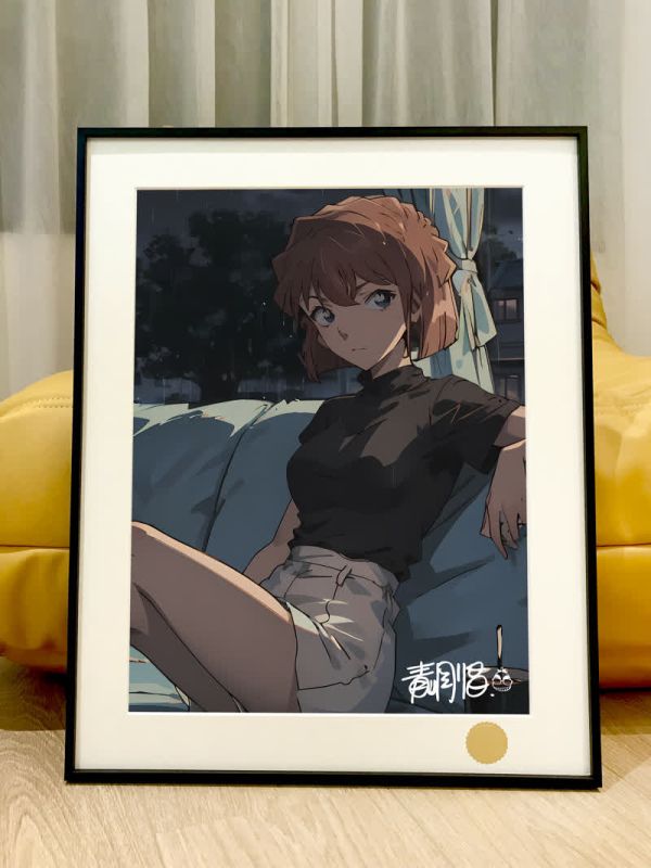 【海外代購】星空 宮野志保 柯南灰原哀雪莉黑衣組織 裝飾畫 