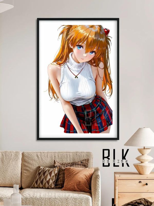 【海外代購】巴洛克 《百褶裙明日香》Asuka新世紀福音戰士裝飾畫冰箱貼 