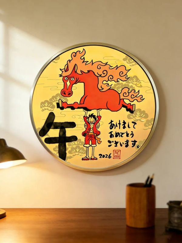 【海外代購】千鳥社 《魯夫 馬年 裝飾畫》海賊王草帽團尾田榮一郎裝飾畫 