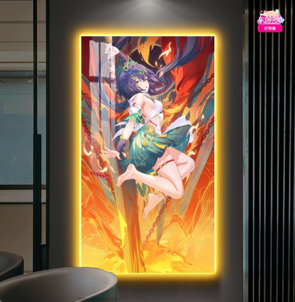 【海外代購】阿喵畫社 焚天燼火 雲璃燈帶畫 新品發布氛圍感8k超清燈帶畫 