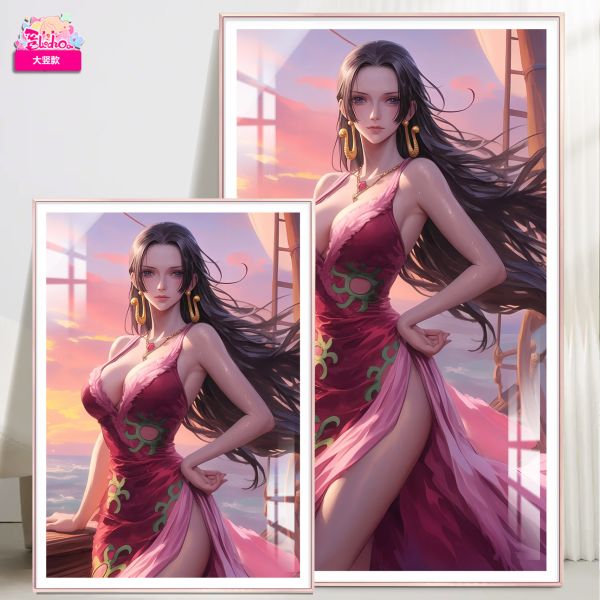 【海外代購】阿喵畫社《海賊王》晚霞 女帝 波雅漢庫克 12k超清裝飾畫 