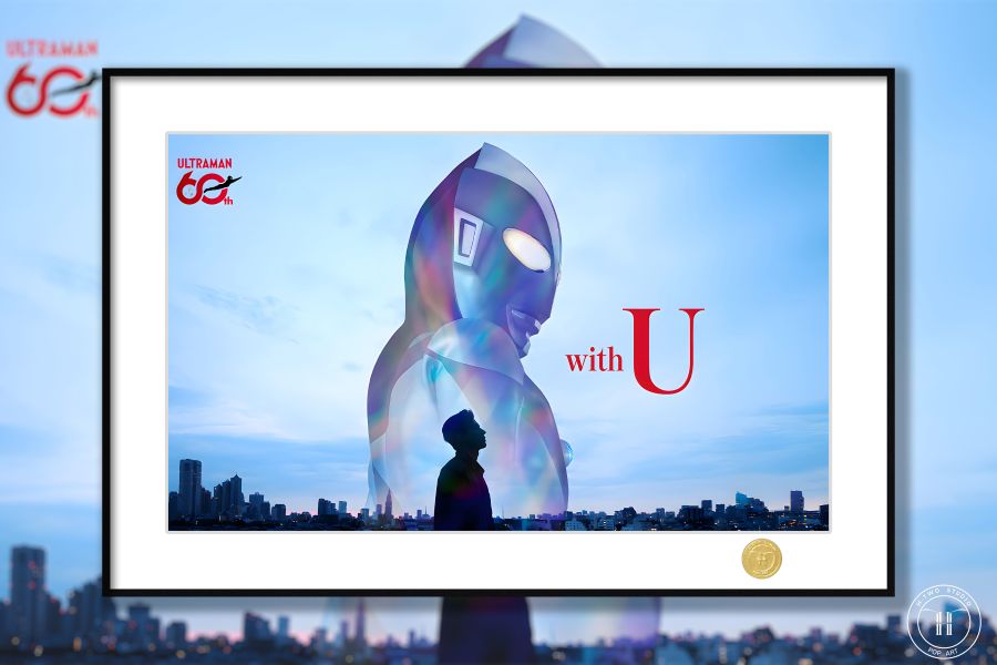 【海外代購】H2 《奧特曼60週年紀念》Ultraman初代傑克迪迦昭和平成奧特曼裝飾畫 